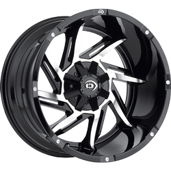 Vision - 422 Prowler 20X12 - Black & Machined